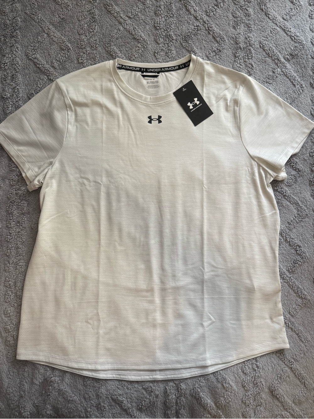 Under Armour women’s Short Sleeve Athletic Tee with Black Logo